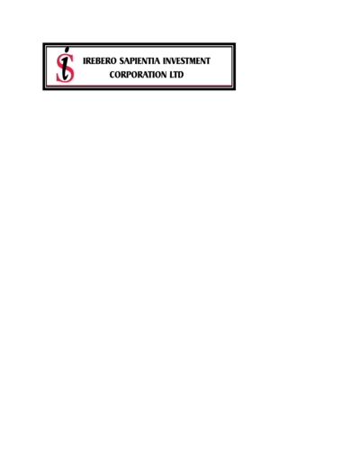 Irebero Sapientia Investement Corporation Ltd | Published on 06-04-2023 | Deadline 10-04-2023